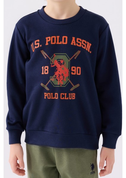 Pamuklu Beli Lastili Bisiklet Yaka Şardonlu Eşofman Takımı Erkek Çocuk Eşofman Takımı US1906 fırsatları