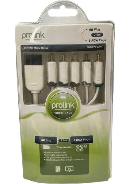 Prolink PMM276-0200 Wıı Konsolu Için / 5rca Rca Ses Kablosu