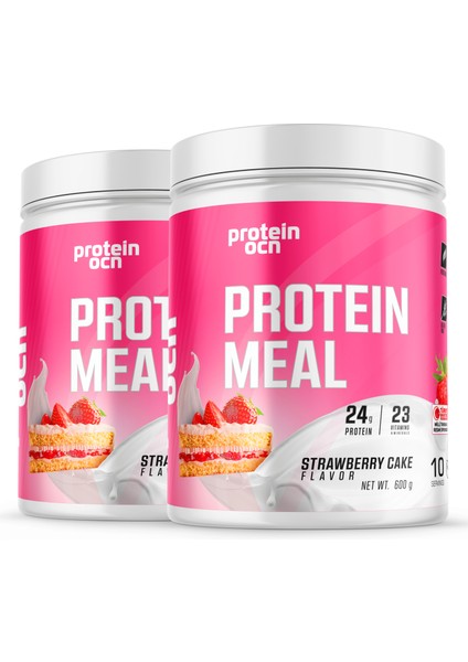 Protein Meal Proteinli Öğün Tozu - Strawberry Cake - 600 gr x 2 Adet