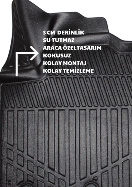 Elegantline Otomotiv Ford Courier 2014-2024 Yılları Arası Modeller Için Oto Paspas