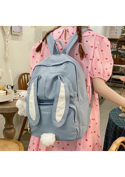 Üçüncü Sınıftan Altıncı Sınıfa Kadar Ilkokul Öğrencileri Için Sırt Çantası, Ortaokul Öğrencileri ve Lise Öğrencileri Için Sevimli Tavşanlı Basit Sırt Çantası (Yurt Dışından)