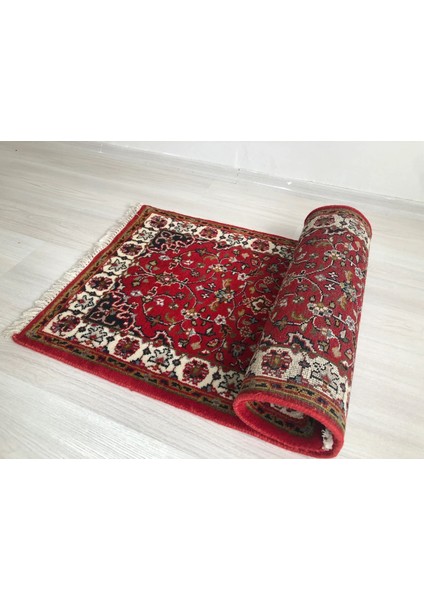 61X119 cm Küçük Boy Uşak Halısı El Dokuma Nadir Desenli Antik Kilim