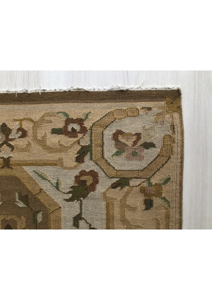 120X181 cm Çiçek Desenli Bohem Stili Antik Kilim El Dokuma Nostaljik Kilim