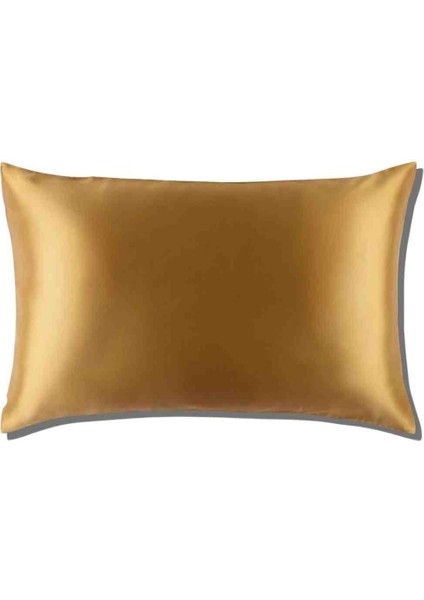 Gold Renkli Ipek Yastık Kılıfı ( 50 cm 70 cm ) Vizon Rengi
