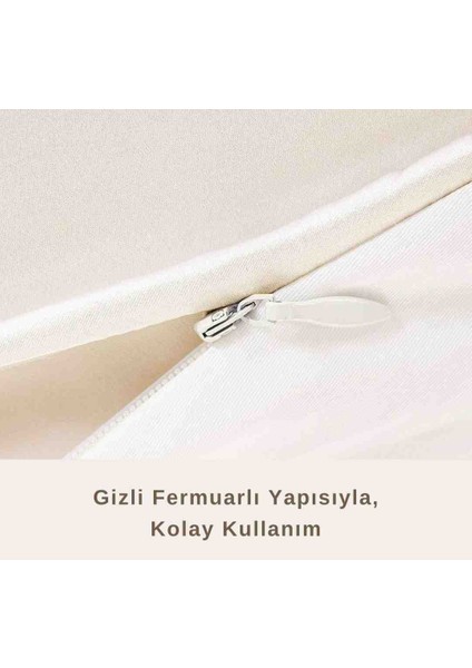 Gold Renkli Ipek Yastık Kılıfı ( 50 cm 70 cm ) Vizon Rengi fiyatları