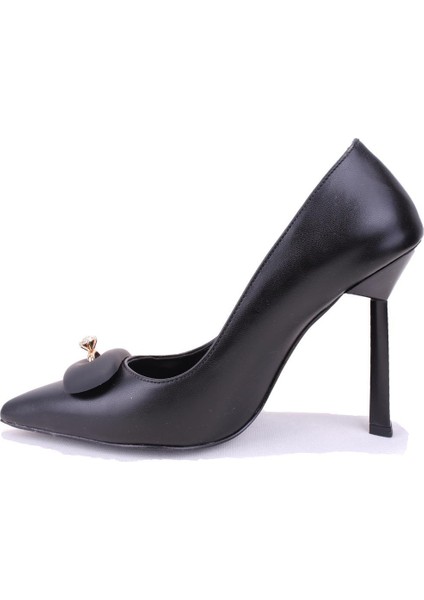 DZA07-1170600 Siyah Stiletto Topuklu Kadın Ayakkabı