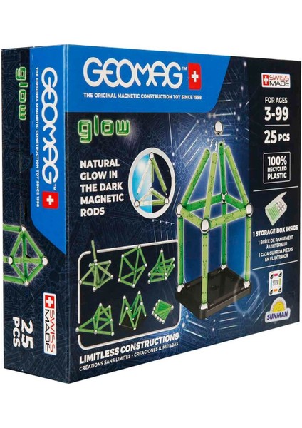 3 Boyutlu Işıltılı Macera Geomag Glow Manyetik Zeka Oyunu 25 Parça modelleri