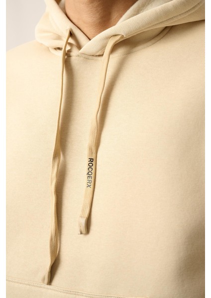 R-5841 Kapüşon Nakış Detaylı Üç Iplik Şardonlu Sweatshirt fırsatları