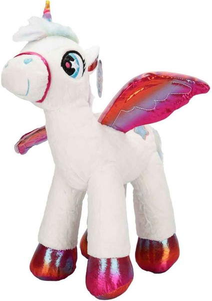 Hayallerin Yumuşacık Dokunuşu: Kanatlı Unicorn Peluş 42CM.