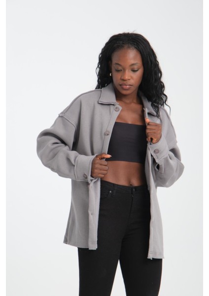 R-5750 Ceket Yaka Pis Dikişli Üç Iplik Şardonlu Sweatshirt indirimleri