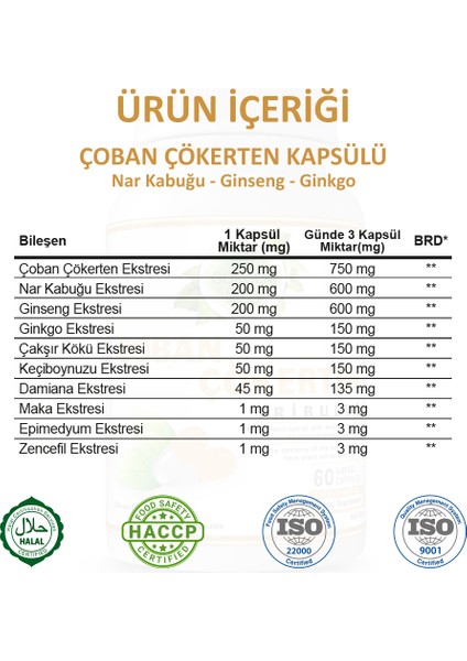Şifa Çoban Çökerten Kapsül (TRİBULUS CAPSULE) modelleri