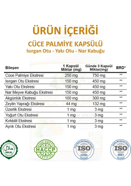 Şifa Cüce Palmiye Kapsül (SAW PALMETTO CAPSULE)