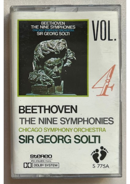 Beethoven- Vol 4 The Nine Symphonies Kaset (Dönem Foot Print Stüdyo Baskı Kaset)