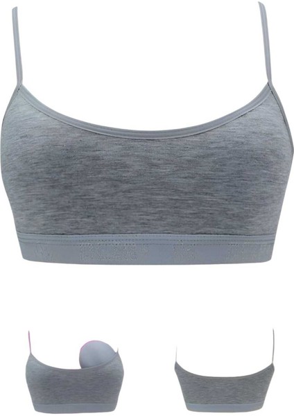 Kız Çocuk 3'lü Pedli Pamuklu Ince Askılı Büstiyer Günlük Alıştırma Sütyeni indirimleri