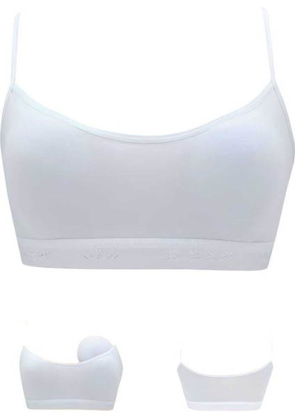 Kız Çocuk 3'lü Pedli Pamuklu Ince Askılı Büstiyer Günlük Alıştırma Sütyeni indirimleri