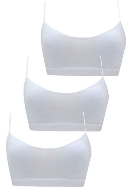 Kız Çocuk 3'lü Pedli Pamuklu Ince Askılı Büstiyer Günlük Alıştırma Sütyeni fiyatları