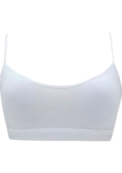 Kız Çocuk 3'lü Pedli Pamuklu Ince Askılı Büstiyer Günlük Alıştırma Sütyeni fırsatları