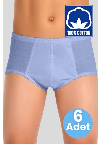 Erkek Çocuk Pamuklu Slip Külot 6'lı Paket