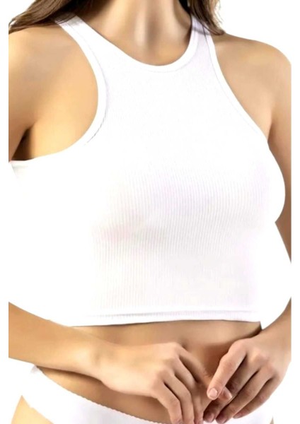 Kadın Geniş Askılı Kaşkorse Crop 3'lü Set fiyatları