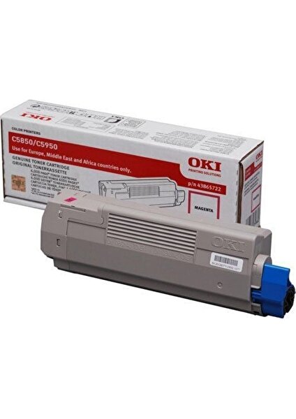 Okı 43865742 Kırmızı Magenta Orjinal Toner C5850 / C5950