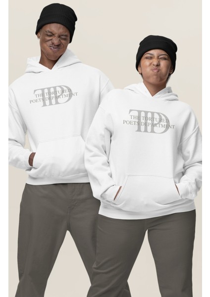Unisex Ttpd 2024 Albüm Sırt Baskılı Kapüşonlu Sweatshirt, Oversize Taylor Swift Baskılı Hoodie