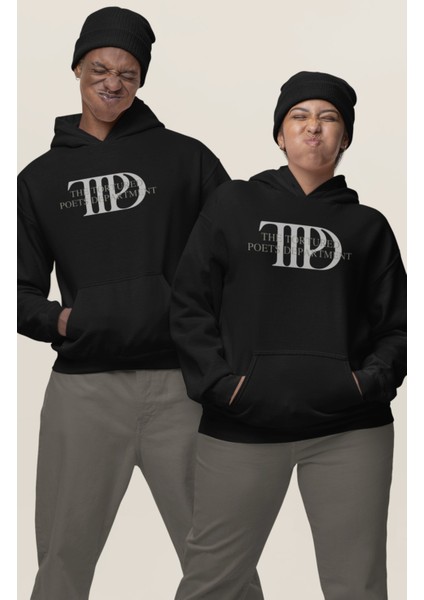 Unisex Ttpd 2024 Albüm Sırt Baskılı Kapüşonlu Sweatshirt, Oversize Taylor Swift Baskılı Hoodie