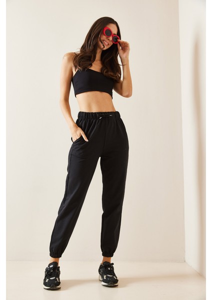 Siyah Beli Bağcıklı Eşofman Altı 5KXK8-48992-02 modelleri