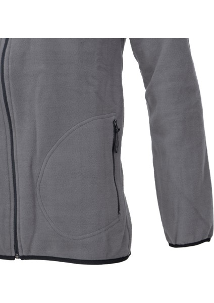Erkek Kışlık Polar Sweatshirt Hırka Önü ve Cepleri Fermuarlı Hakim Yaka Tamkalıp Antipilling
