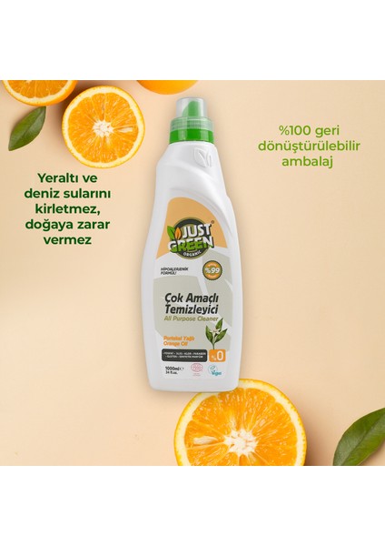 Just Green Organic Yüzel Temizleyici 1000ml