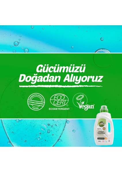 Bitkisel Çamaşır Deterjanı, %100 Bitkisel, Doğal Ve Güçlü Deterjan, 30 Yıkama, 1500 Ml. Yerli Üretim