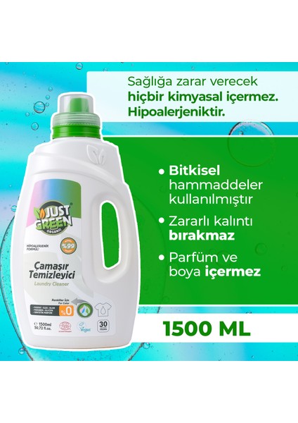 Renkliler İçin Çamaşır Temizleyici 30 Yıkama 1500 ml