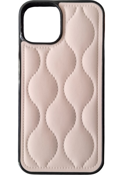 iPhone 15 Uyumlu Pie Serisi Lüks Dikiş Desenli Premium Telefon Kılıfı