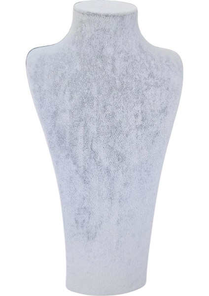 Beren Kolye & Gerdanlık Sergileme Mankeni Gri Süet 32 cm 2.boy modelleri