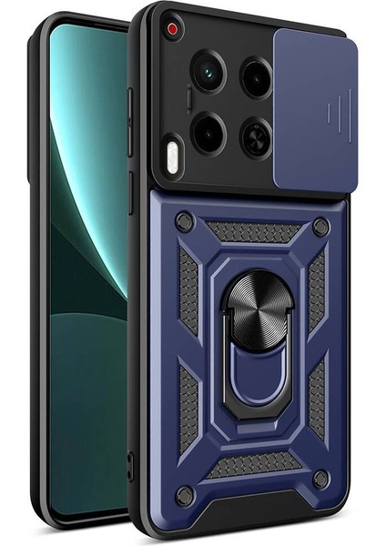 Tecno Camon 30 Kılıf Pars Sürgülü Yüzüklü Standlı