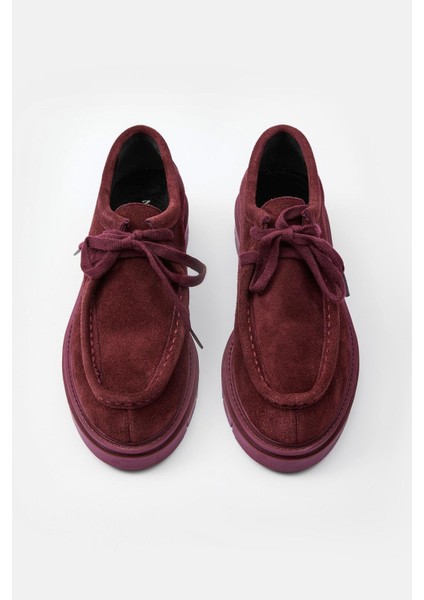 Isabella Bordo Hakiki Süet Kadın Loafer Ayakkabı fiyatları