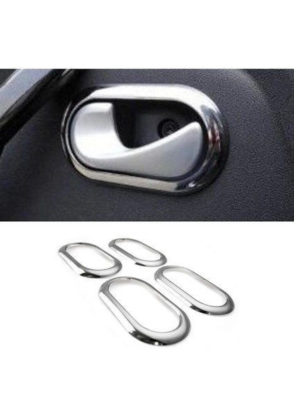 Renault Megane 2 Krom Iç Kapı Kolu Çerçeve 4 Kapı 2002 - 2009 Paslanmaz Çelik