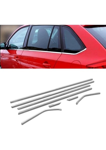 Skoda Rapid Spaceback Krom Cam Çıtası 8 Prç. 2013 ve Üzeri Paslanmaz Çelik