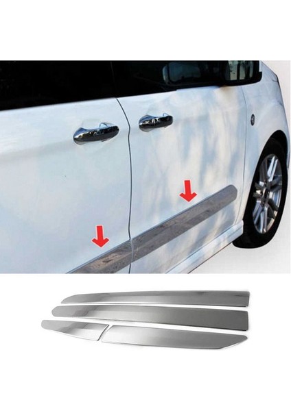 Ford Tourneo Courier Krom Yan Kapı Çıtası 4 Parça 2014- 2023PASLANMAZ Çelik