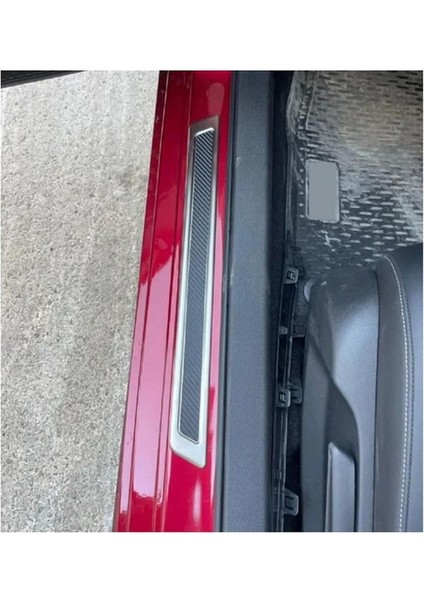 Renault Modus Krom+Karbon Kapı Eşik Koruması 4 Parça 2004-2008 Arası Uyumlu