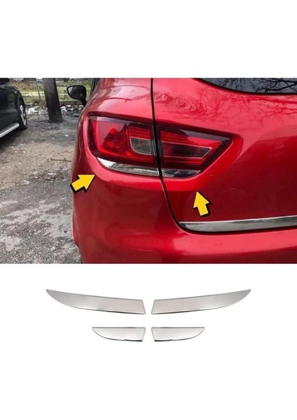Renault Clio 4 Hb Krom Stop Alt Çıta 4 Parça 2012-2018 Paslanmaz Çelik