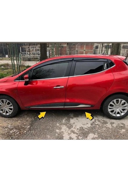 Renault Clio 4 Uyumlu Hb Krom Yan Kapı Çıtası 4 Kapı 2012-2018 P. Çelik