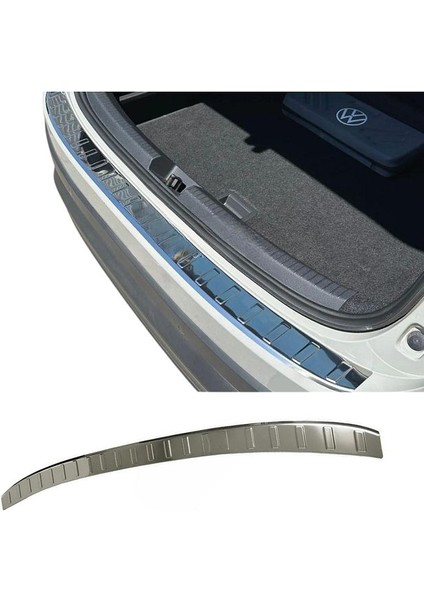 Volkswagen Taigo 2022> Krom Arka Tampon Üstü Koruma P.çelik