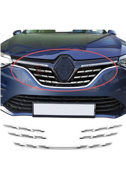 Renault Megane 4 Krom Ön Panjur 5 Prç. 2020 Üzeri