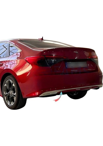 Honda Civic Krom Arka Difüzör 3 Parça 2021 Üzeri Paslanmaz Çelik