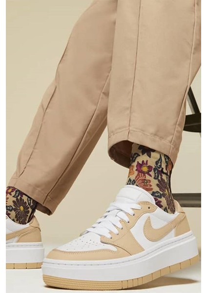 Air Jordan 1 Elevate Leather Sneaker Günlük Spor Ayakkabı Beyaz Sütlü Kahve