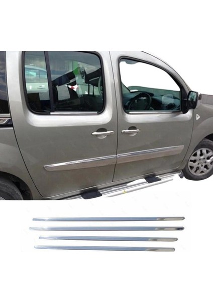 Renault Kangoo Krom Cam Çıtası 4 Prç. 2008 Üzeri P. Çelik