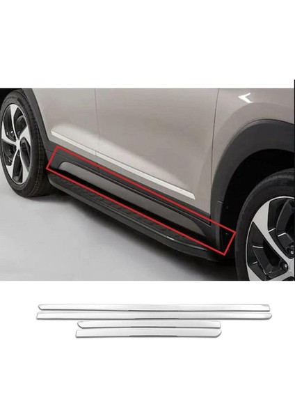 Hyundai Tucson Krom Yan Kapı Çıtası 4 Prç. 2015 ve Üzeri Paslanmaz Çelik (Ince)