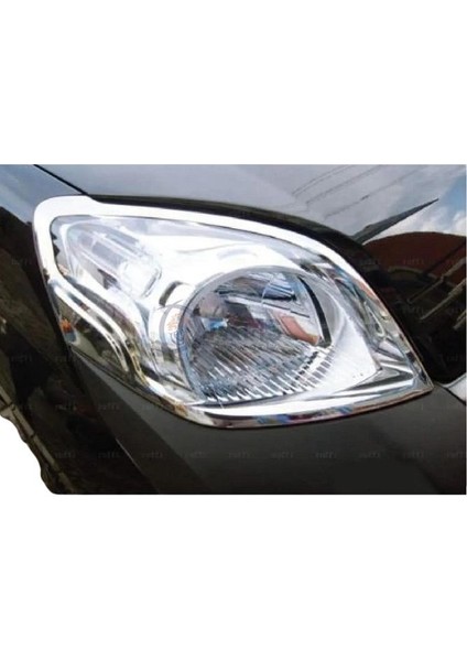 Fiat Fiorino Uyumlu Krom Far Çerçevesi 2 Parça 2008 ve Üzeri Paslanmaz Çelik
