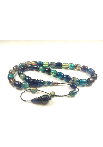 Bünyamin Barlak Usta Eseri Kuru Torna El Işi Tribüşon Ateş-I Kehribar Sertifikalı 5983