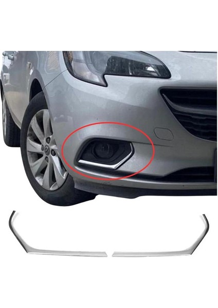 Opel Corsa E Krom Sis Farı Çerçevesi 2 Prç. 2014 Üzeri Paslanmaz Çelik